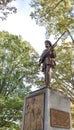 Silent Sam Civil War Monument statue of a Confederate Soldier.